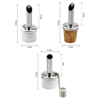 Botella de aceite Caño Vertedor Boca Tapón de corcho Vino Oliva Vertedor Dispensar
