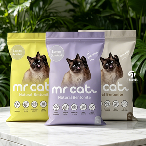 Heavy Duty <b>Cat</b> <b>Litter</b> Packaging Bag Thickened Nylon Aluminum Foil Material Moisture Proof Flat Bottom Pouch5L 6L 8L 10L 12L - Product Image 1