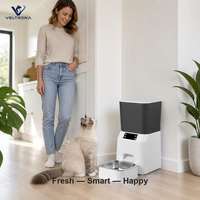Distributeur automatique de nourriture pour animaux de compagnie, distributeur de nourriture pour chats et chiens à quantité fixe et programmée avec enregistrement vocal, bol en acier inoxydable