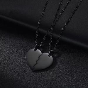 Collar con Colgante de Corazón Europeo de Moda, Versátil, <span class=keywords><strong>para</strong></span> Parejas, Mejores Amigos, Accesorios a Juego, Venta al Por Mayor - Product Image 4