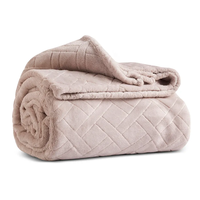 Couverture 100% polyester, tissu jacquard en flanelle, polaire gaufré