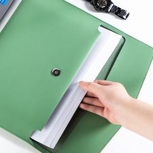 Porte-documents A4 en PU grande capacité, sac de classement de haute qualité, personnalisable avec logo pour réunions, affaires, étudiants, promotion - Product Image 3