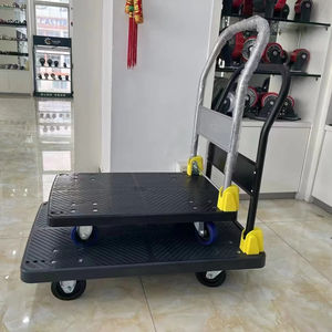 재료 취급 야외 금속 접이식 헤비 듀티 핸드 카트 트롤리 제조업체 플라스틱 카트 및 트롤리 - Product Image 1