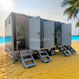 Remorque de salle de bain portable de luxe à 4 cabines, à prix bas, avec douches, très vendue en 2025 - Product Image 2