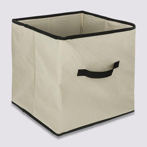 <span class=keywords><strong>Panier</strong></span> <span class=keywords><strong>de</strong></span> rangement pliable léger avec poignée en tissu beige pour chambre, buanderie, placard, étagère, jouets, vêtements et livres - Product Image 5