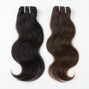 100% unporocess vierge indien remy cheveux bruts humains qualité cheveux weaivng. tissage de cheveux humains de vague naturelle - Product Image 1
