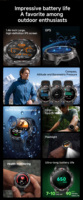 Montre connectée de sport robuste CE FCC HT53 avec boussole, suivi de santé 24h/24, GPS, étanche IP68