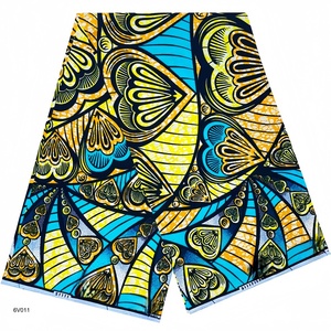 Tissu africain en cire véritable bio 100% coton, batik, <span class=keywords><strong>dentelle</strong></span>, robe, sac, chemise, 6 yards, <span class=keywords><strong>pagne</strong></span> hollandais - Product Image 5