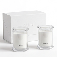 Vente en gros de pots à bougies en verre vides de luxe de 16 oz avec boîte pour le remplissage de cire parfumée, emballage cadeau, décoration de la maison