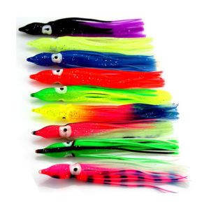 5 pcs/ bag 5-15cm Soft Plastic Trolling Fishing Using Octopus Skirts And Lumo Squids Skirt Fishing Lure Squid Lure