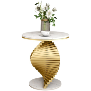Sofá de Estilo Italiano para Sala de Estar, de Lujo Ligero, con Detalles de Mármol, Varios Mesas de Centro Metálicas Creativas para Balcón - Product Image 5