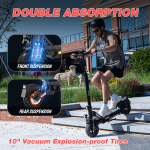 Scooter Eléctrico RCB D5 de 250W en Stock en la UE, para Carreteras de la UE/Reino Unido, Doble Suspensión, Control por Aplicación, Plegable para Adultos, 20.8Ah, Impermeable, 90-100km de Autonomía, D5 RCB D5 Ele - Product Image 4