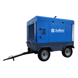 Compresseur d'air portable pour la construction, entraîné par un moteur diesel, 185 CFM 375 CFM, pour la démolition de béton avec <span class=keywords><strong>marteau</strong></span>-<span class=keywords><strong>piqueur</strong></span> - Product Image 6