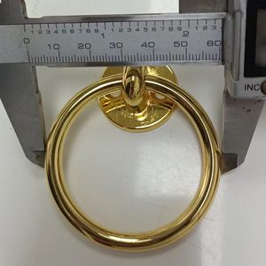 Furniture Handle Ring 60mm <b>Gold</b> Zinc Alloy Minimalist Drawer <b>Cabinet</b> Door Pull - Product Image 4