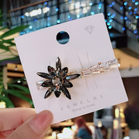 Pinces à cheveux pour dames élégantes fleurs réfléchissantes en strass accessoires de cheveux pour filles barrettes en cristal pour femmes