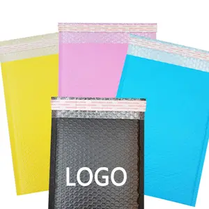 Custom printing eco Biodegradable Kraft padded envelope metal Co-extruded packaging bag shipping mailing bags poly bubble mailer
