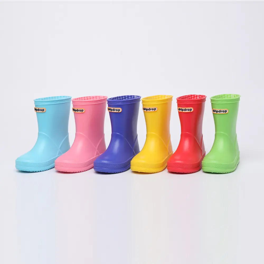 Waterproof Girls Rubber Kids Wellies Rain Gumboots for Custom Children's Rubber Wellington Shoes 3d Rain Boots Kids Rain Boots