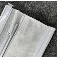 Stores romains en tissu de contrôle sans fil de couleur blanche Rideaux et cantonnières Installation sans vis Blackout pour fenêtre