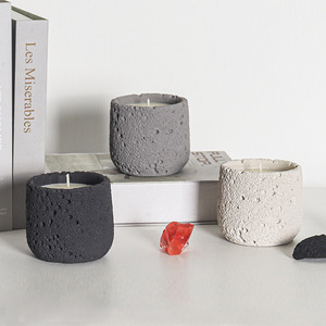 Récipient vide en pierre d'encens pour bricolage Ornements de parfum sans feu Texture de ciment Aromathérapie Bougie <span class=keywords><strong>parfumée</strong></span> Tasse Vacances Diwali - Product Image 3