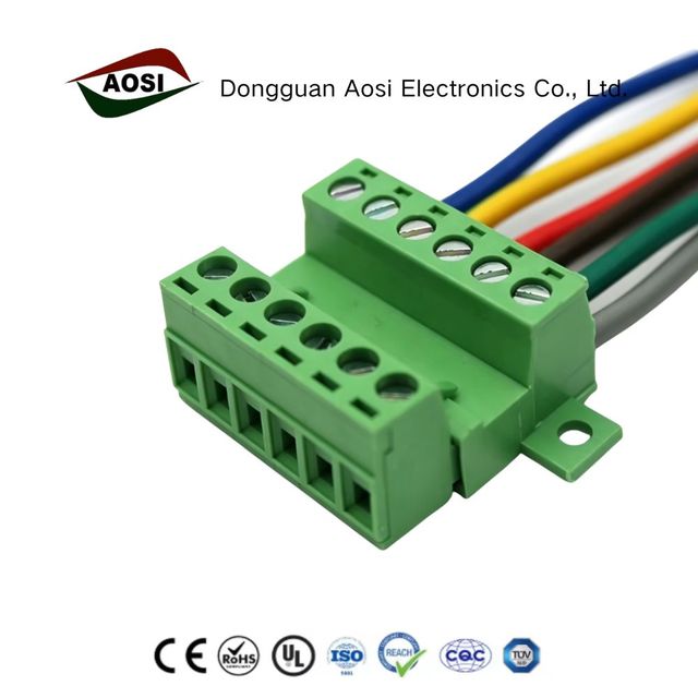AOSI KF2EDG PCB Screw Terminal Block Connector PLUG PIN 2EDG 5.08 5.08mm Copper Header Socket Right Angle 2-16