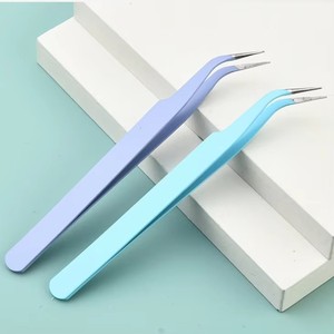 Pinza para Cejas de Acero Inoxidable de Marca Privada, Pinza para Pestañas con Punta Inclinada, Herramienta para Extensión de Pestañas - Product Image 4