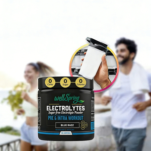 WellSpring - Polvo Electrolítico Sin Azúcar, Sabor Frambuesa Azul, con Potasio, Magnesio, Calcio y Minerales Traza, 100 Porciones, <span class=keywords><strong>Pre</strong></span> e Intra Entrenamiento - Product Image 6