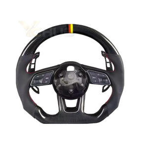 Volante de Fibra de Carbono Brillante, Accesorio Interior para Audi A3 <span class=keywords><strong>S3</strong></span> 8V A4 B8 B9 A5 A6 C6 C7 S5 - Product Image 4