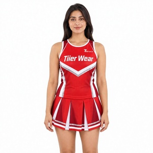 Tenue complète de cheerleading pour femmes : haut et jupe athlétiques légers, à séchage rapide et en tissu extensible pour l'entraînement - Product Image 1
