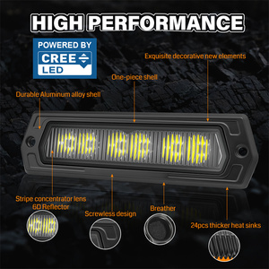 Feux de route ultra lumineux de 7,8 pouces 60W à faisceau large, montage encastré, barre <span class=keywords><strong>LED</strong></span> <span class=keywords><strong>12V</strong></span> pour tracteur, SUV, UTV, 4x4, voiture, camion - Product Image 4