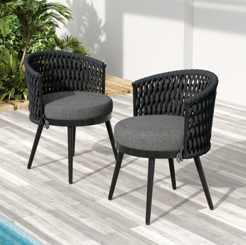 Dark Gray + Metal + Rope