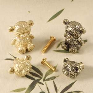 Manija de puerta de latón, manija de gabinete de oso creativa, accesorios para muebles, decoraciones para sala de estar y dormitorio - Product Image 3