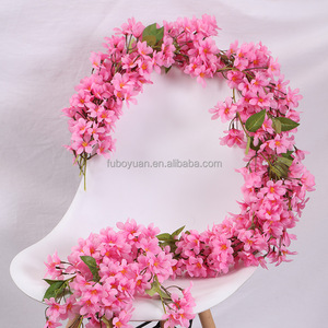 SLF042 Flores Artificiales <span class=keywords><strong>de</strong></span> Seda Rosa y Blanca, Ramas Colgantes <span class=keywords><strong>de</strong></span> <span class=keywords><strong>Flor</strong></span> <span class=keywords><strong>de</strong></span> Cerezo y Lila, Decoración para Bodas, Hogar, Jardín, Techo y Pared - Product Image 5
