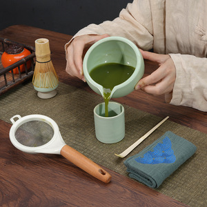 Kit <span class=keywords><strong>Fouet</strong></span> <span class=keywords><strong>Matcha</strong></span> <span class=keywords><strong>Bambou</strong></span> 7 Pièces de Haute Qualité Style Japonais, Ensemble Chawan Bol <span class=keywords><strong>en</strong></span> Porcelaine Céramique pour Cérémonies du Thé et du Café - Product Image 2