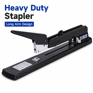 Nouvelle <span class=keywords><strong>agrafeuse</strong></span> à <span class=keywords><strong>papier</strong></span> manuelle à grand bras long en métal de grande capacité personnalisée pour le bureau - Product Image 1