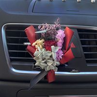 Diffuseur de parfum pour voiture Modèle 852 – Bouquet de fleurs séchées créatif et éternel – Clip de parfum pour climatiseur à la rose