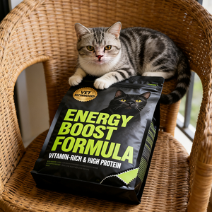 Nourriture pour chats Meo, saveur thon et saveur poulet à bulles, granulés triangulaires secs, sans céréales, 5kg - 20kg, prix abordable - Product Image 1