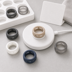 Coque de protection en silicone Oura Ring 5/4 Galaxy Ring RingConn Ultrahuman avec trous d'aération, respirante et anti-transpiration pour bague connectée - Product Image 2