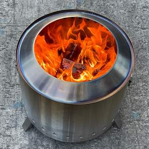 Pozo de fuego de acero inoxidable para exteriores moderno con estufa de mesa Diseño sin humo para decoración de jardín - Product Image 1