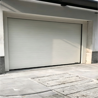 Porte à enroulement électrique moderne en aluminium à surface plate avec télécommande pour magasin, garage, villa, usage commercial
