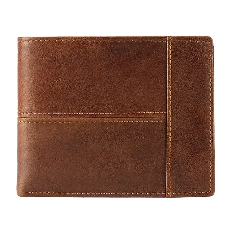 New arrival classic design top quality genuine leather wallet card RFID for men