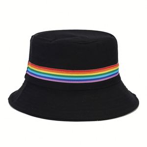 Nouveau Chapeau Bob Créatif Arc-en-ciel Réversible Respirant et Coupe-vent pour Pêcheur, Protection Solaire, Voyage et Activités de Plein Air - Product Image 5