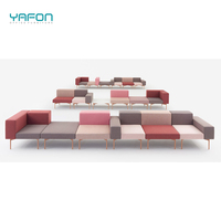 Ensemble canapé modulaire moderne en tissu sans accoudoir pour le bureau, l'hôtel, l'école et les espaces publics