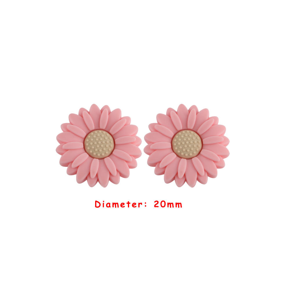 chrysanthemum Focal bead Candy Pink SA140