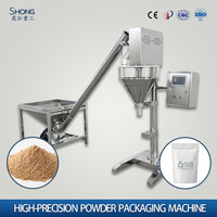 Machine de remplissage semi-automatique haute précision pour l'emballage de produits chimiques et de boissons (verre/pochettes/sacs) avec dépoussiéreur
