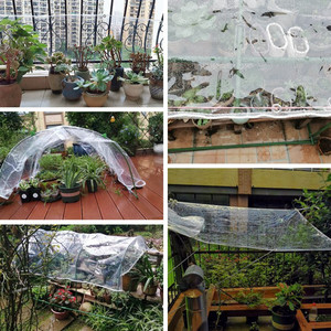 <span class=keywords><strong>PVC</strong></span> rõ ràng tấm vải bạt bán buôn với khoen sẵn sàng để tàu cho Vườn Nhà Kính Bìa bảo vệ đồ gỗ ngoài trời - Product Image 6