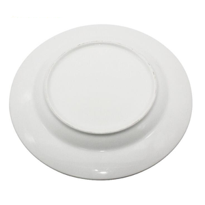 Rubysub Chất lượng cao 8/10 inch vàng rim gốm thăng hoa tấm trống tấm trắng - Product Image 3