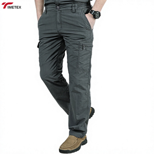 TIMETEX Lightweight Breathable Men's Summer Storm Pants Quick-Drying <strong>Waterproof</strong> Multi-Pocket <strong>Overalls</strong> Large Size L Knitted - Product Image 3