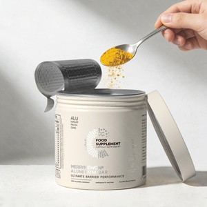 Luxury <b>Metal</b> Supplement Jar Customizable <b>Packaging</b> for Health Food & Nutraceuticals Food Supplement <b>Packaging</b> - Product Image 4