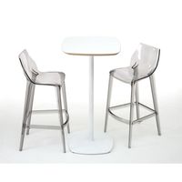 Tavolo Alto BLOOM Design BL00B Bianco/Nero per Interni, Casa, Caffè, Ristorante, Cantina, Eventi, Spazi Commerciali