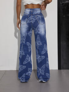 <span class=keywords><strong>Jeans</strong></span> <span class=keywords><strong>Larghi</strong></span> da Donna Kilig a <span class=keywords><strong>Vita</strong></span> Alta, Lavaggio Chiaro, <span class=keywords><strong>con</strong></span> Logo, Traspiranti, <span class=keywords><strong>in</strong></span> Denim, Chiusura a Bottone, Stile Comodo <span class=keywords><strong>con</strong></span> Cerniera e Gamba Ampia - Product Image 5